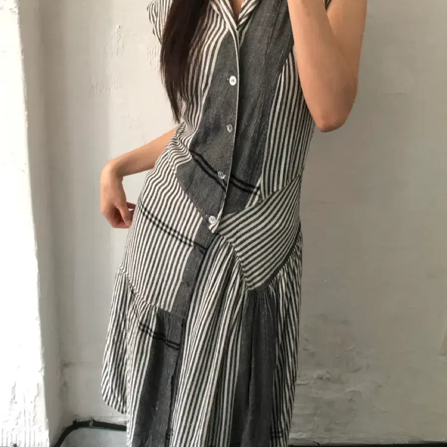Comme des Garcons 꼼데가르송 90s 그레이 체크 원피스