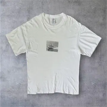 90'S GAP 싱글 스티치 반팔 사진 티셔츠 화이트 USA 제조