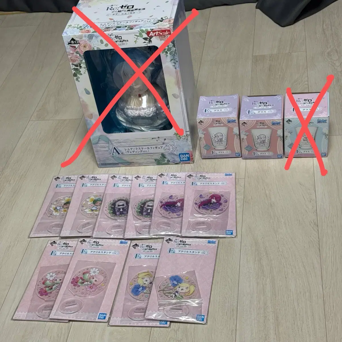 제일복권 리제로 쿠지 렘 e상,f상 팝니다