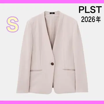 PLST 트리아세테이트 블렌드 노카라 자켓 S