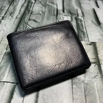 Polo Ralph Rauren 폴로 접이식 지갑 가죽 블랙