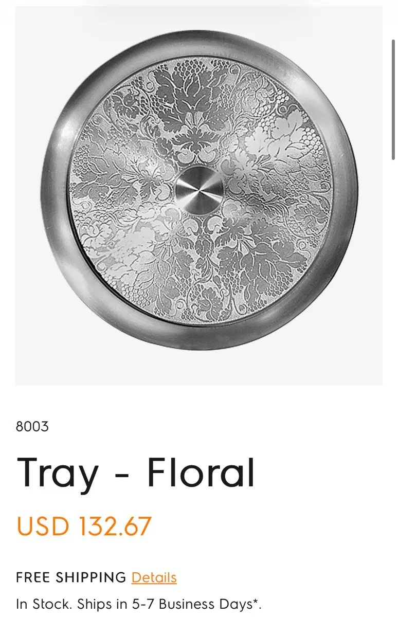 Tumasek pewter 주석 쟁반