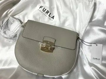 새상품 FURLA 클럽 숄더백 2way 가죽 골드 금장 장식