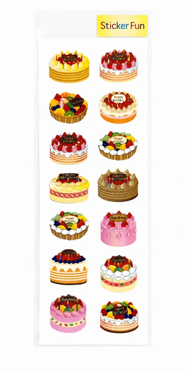 일본 다이어리 음식 다꾸 스티커 생일 케이크