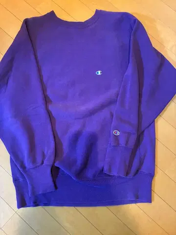 파란 눈 Champion Reverse Weave 맨투맨 퍼플 XL