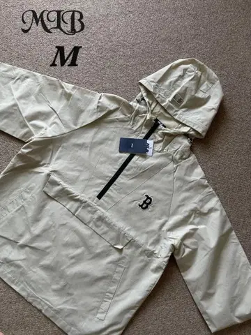 [새상품] MLB 보스턴 Boston 하프 지퍼 나일론 자켓 베이지 M