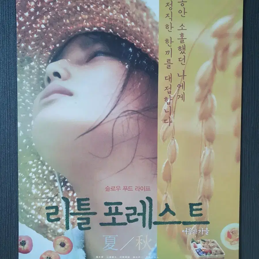 일본 영화 리틀 포레스트 여름과 가을 전단지 팜플렛 A4