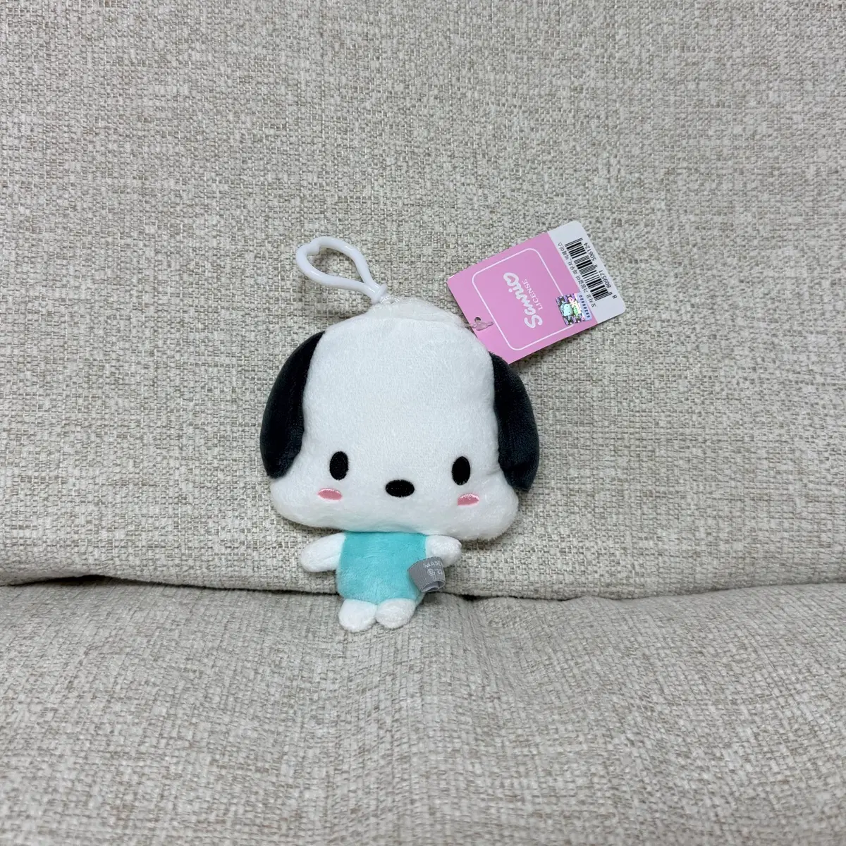 정품 산리오 포차코 빅페이스 파우치 키링 인형