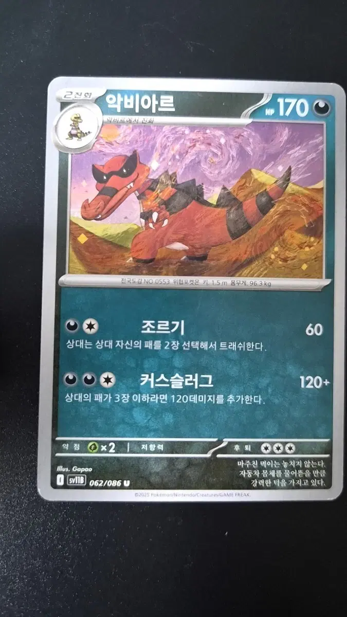 포켓몬 카드 악비아르