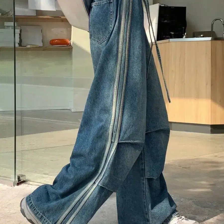 스트라이프 청바지 에이블리 쉬인