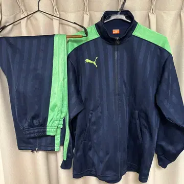 PUMA 트랙 자켓 저지 셋업 네이비