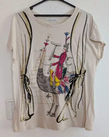 TSUMORI CHISATO 반팔 T셔츠 타조 프린트