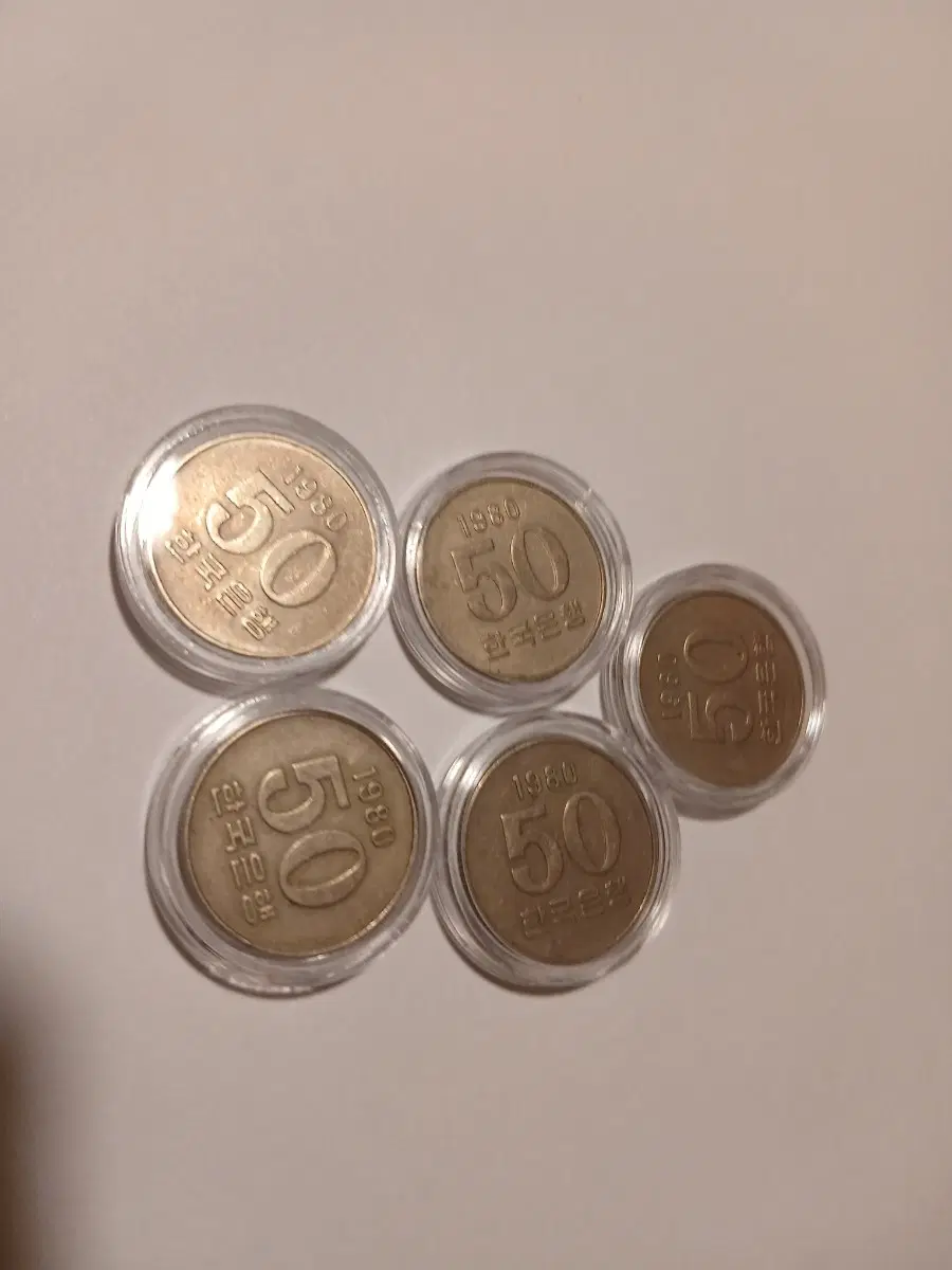1980년 50원 5개