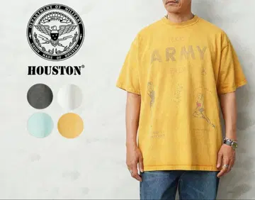 HOUSTON 휴스턴 ( ARMY ) 피그먼트 프린트 T셔츠 sizeL