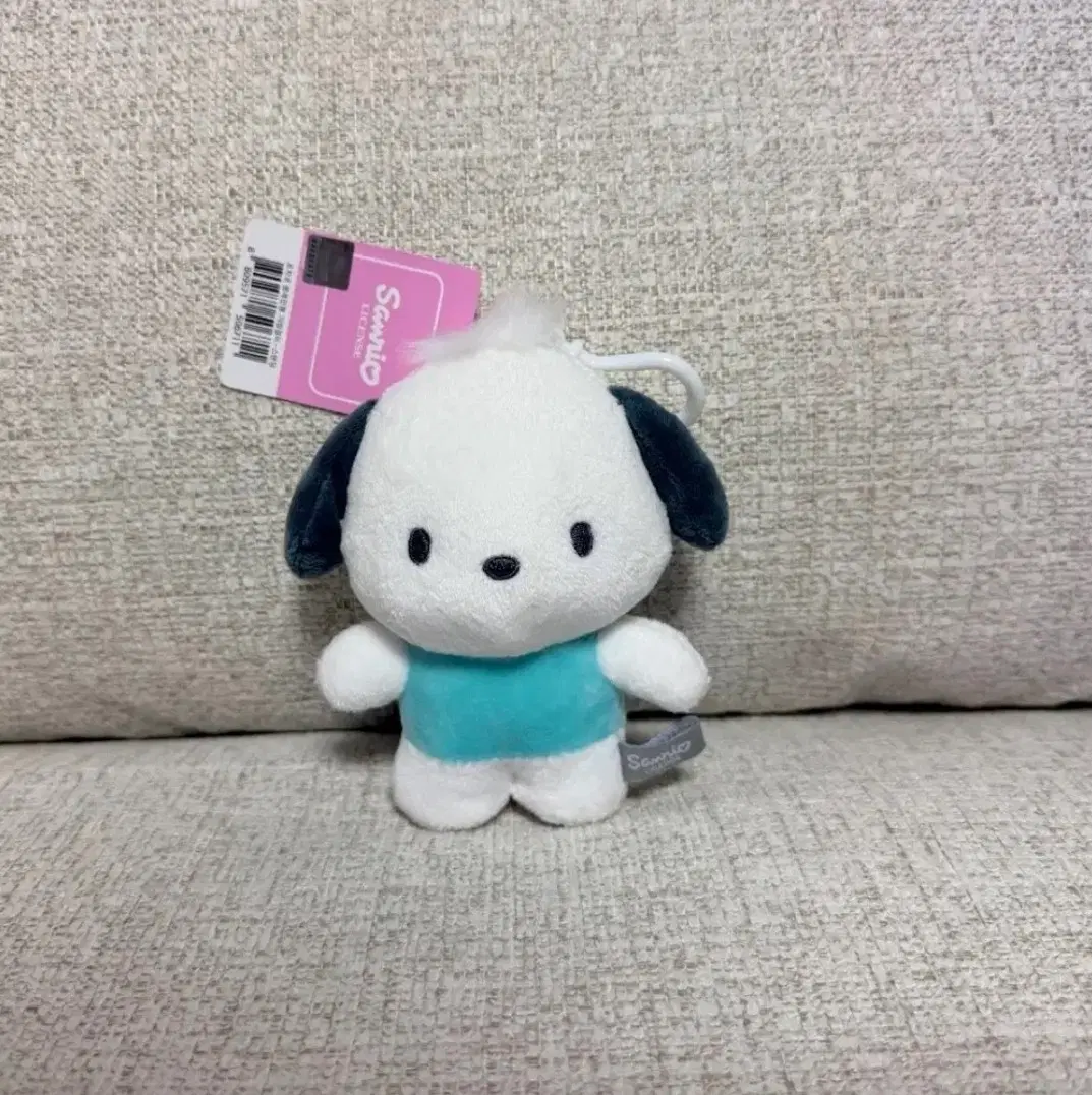 정품 산리오 포차코 스탠딩 가방걸이 13cm 키링인형
