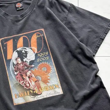 100주년 기념 USA제 오니 페이드 할리데이비슨 T셔츠 00 XL
