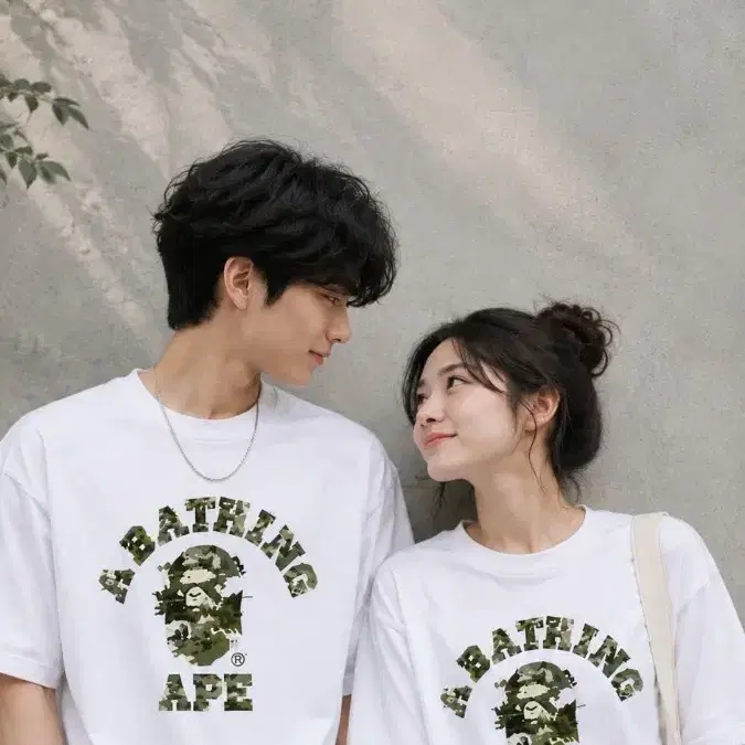 베이프 반팔티 카모 그린