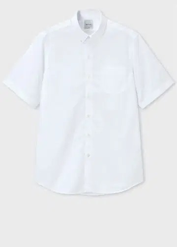 Paul Smith 섀도우 스트라이프 반팔 드레스 셔츠 화이트