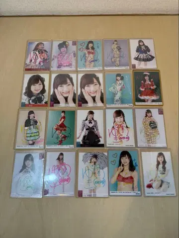 전 NMB48 히가시 유키 사인 포함 사진 20장