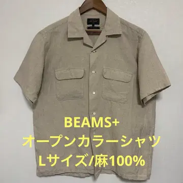 BEAMS+ 오픈 카라 셔츠 L