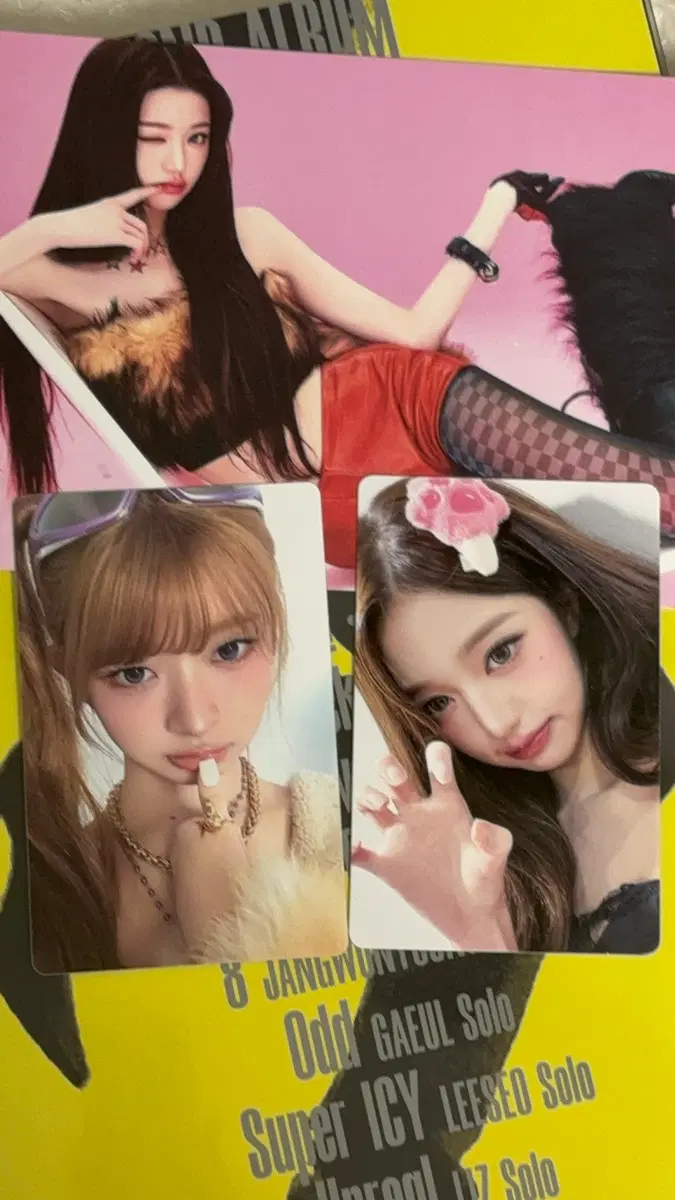 아이브 리바이브 뱅뱅 블랙홀 위드뮤 럭드 장원영 엽서 레이 뱅거 고양이