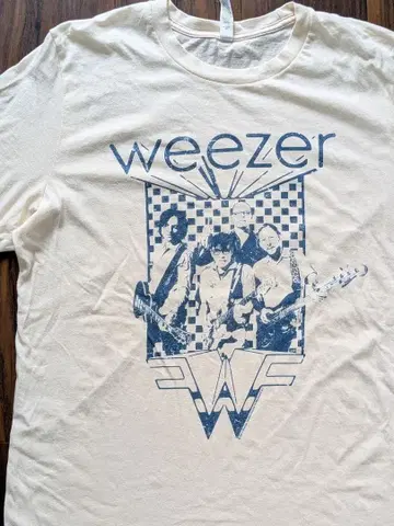 weezer 위저 2021년 공식 티셔츠 L 밴드 구제 의류