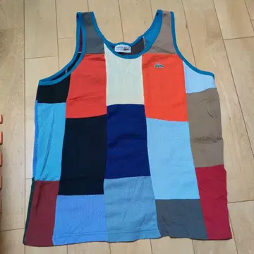 CHEMISE LACOSTE 패치워크 탱크탑 프랑스제