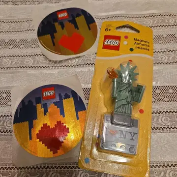 LEGO 자유의 여신 마그넷 I love NY 레어 레고 스티커 두 장