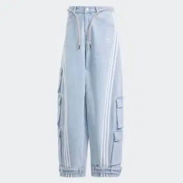 adidas Adilenium 데님 카고 팬츠 클리어 블루