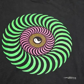 90s Vintage Spitfire 음양 프랙탈 티셔츠