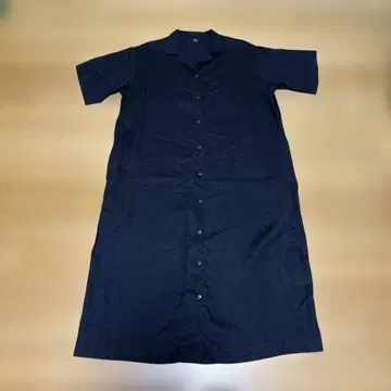 무인양품 셔츠 원피스 블랙 반팔 새상품급