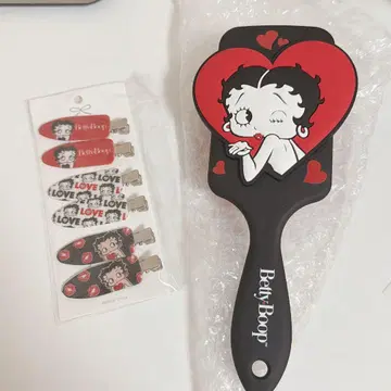 Betty Boop 헤어 브러쉬 헤어 클립 세트