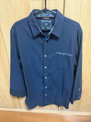BEAMS HEART 긴팔 셔츠 네이비 XL