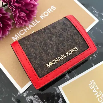 새상품 MICHAEL KORS 마이클코어스 지갑 접이식 지갑 레드