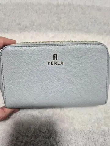 FURLA 가죽 파우치 블루 스카이블루 새상품급