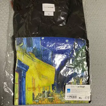 대 반 고흐전 T셔츠 (XL) & 클리어 파일 밤의 카페 테라스