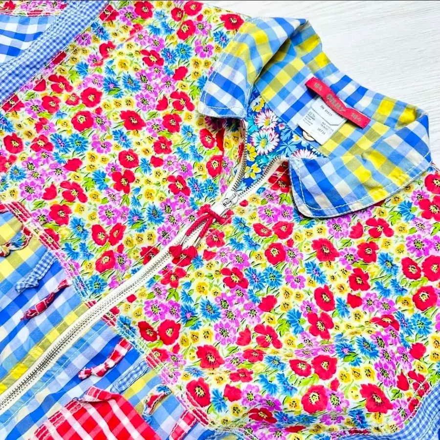 Oilily 오일릴리 90's 패치워크 태슬 집업 자켓