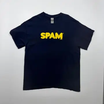 SPAM T셔츠 기업 T셔츠 네이비 L 남성용 여름옷