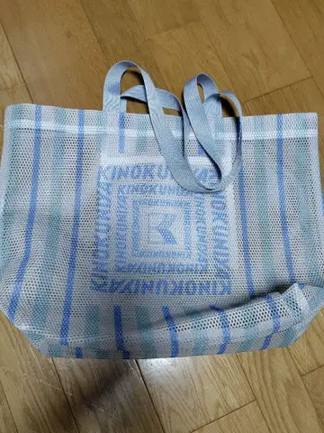 KINOKUNIYA 메쉬 토트백 블루