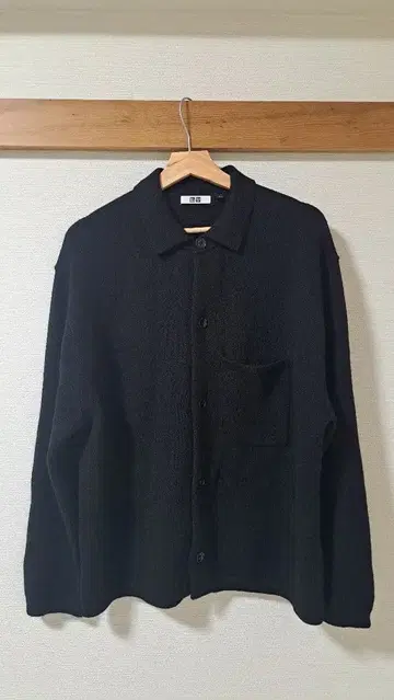 UNIQLO U 니트 오버 셔츠 자켓 L 사이즈 블랙