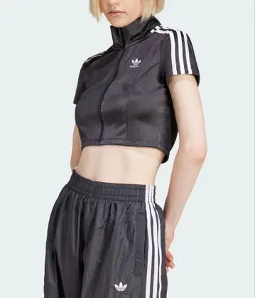 adidas 아디다스 아디컬러 반팔 트랙탑 저지 지퍼 블랙