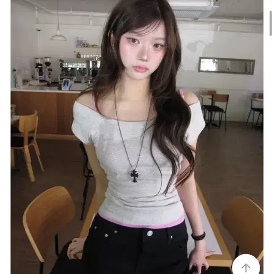 에이블리 모디무드 디에어타운 언발맨투맨반팔
