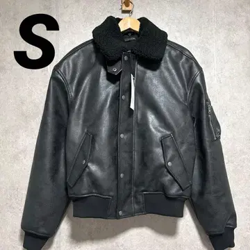 ZARA 인조 가죽 탈부착 넥 자켓 S