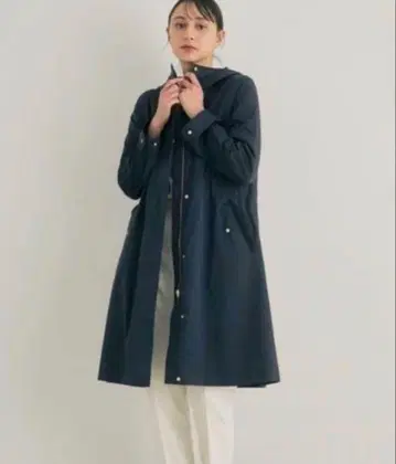 ANAYI 아나이 브라이트 트윌 모즈 코트 라이너 포함 2way 네이비