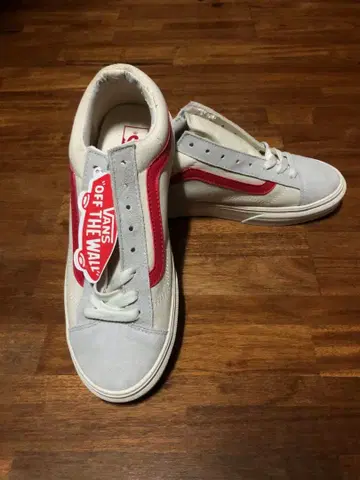 VANS 스니커즈 화이트 레드 28cm