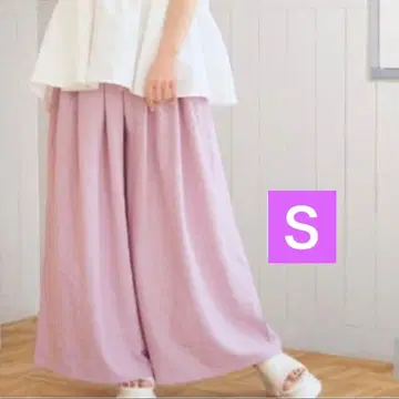 새상품 시마무라 츠지 노조미 Ange charme 와이드 팬츠 S 핑크