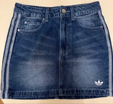 adidas 데님 미니 스커트 M 사이즈