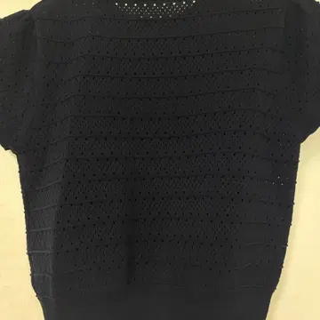 더바넷 Helen Logo Jacquard Knit Top_Navy | 브랜드 중고거래 플랫폼