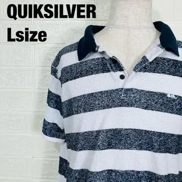 QUIKSILVER 퀵실버 보더 무늬 피케 셔츠 404
