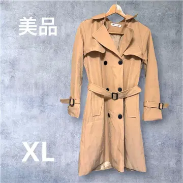 새상품급 트렌치코트 베이지 벨트 포함 롱 여성용 XL
